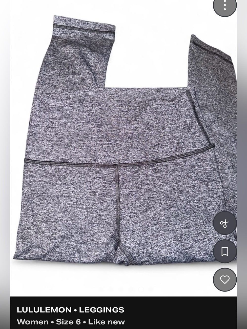 Lululemon Women’s Gray Marled Leggings Capri Length